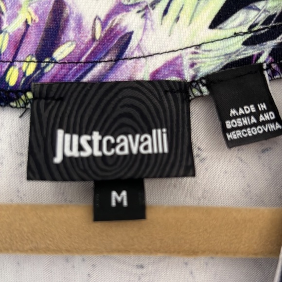 Just Cavalli Floral Print Long Sleeved Dress with Self Belt Sz M EUC - Picture 5 of 16